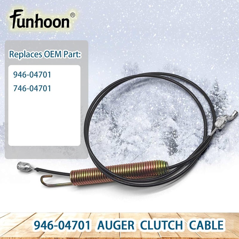 Funhoon 946-04701 Auger Clutch Cable for Craftsman MTD Troy Bilt Cub Cadet 1X 21 HP 1X 221 HP Snow Blowers Replaces 746-04701 - Image 3